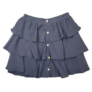 Cato Skirt Womens Sm Blue Ruffled Tiered Flowy Boho Prairie Western‎ Cottogecore